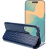 Flip Case For Motorola G17 Power Cubic Book Blue OEM
