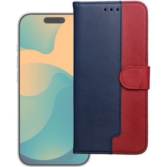 Flip Case For Motorola G17 Power Split Book Navy And Red OEM