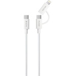 Devia ������� �������� Usb 2.0 EC404 2 �� 1 Usb C �� Usb C & Lightning Pd 60W & 27W 1.2m Smart ����� - (121485, EC404)