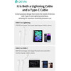 Devia ������� �������� Usb 2.0 EC404 2 �� 1 Usb C �� Usb C & Lightning Pd 60W & 27W 1.2m Smart ����� - (121485, EC404)