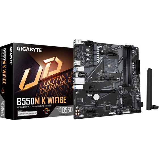 Gigabyte Motherboard B550M K WIFI6E, Socket AM4, DDR4, Micro-ATX