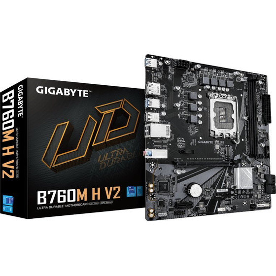 Gigabyte Motherboard B760M H V2, Socket 1700, DDR5, Micro-ATX