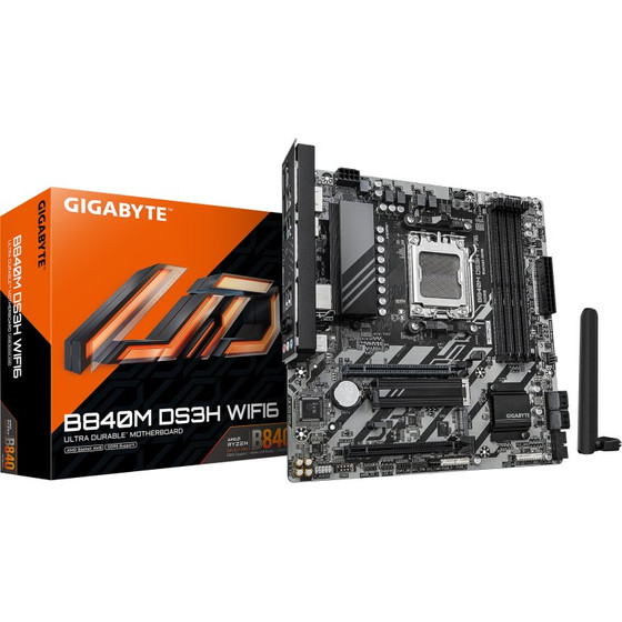 Gigabyte Motherboard B840M DS3H WIFI6, Socket AM5, DDR5, Micro-ATX