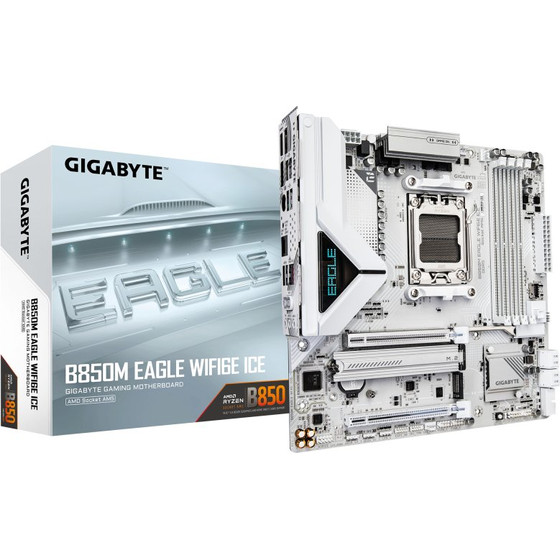 Gigabyte Motherboard B850M Eagle WIFI6E ICE, Socket AM5, DDR5, Micro-ATX