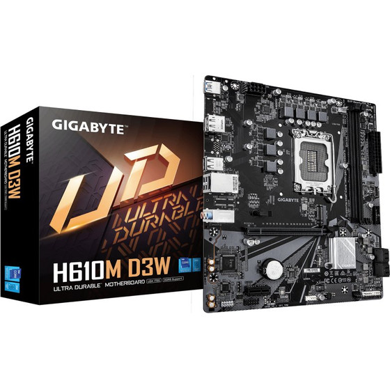 Gigabyte Motherboard H610M D3W, Socket 1700, DDR5, Micro-ATX