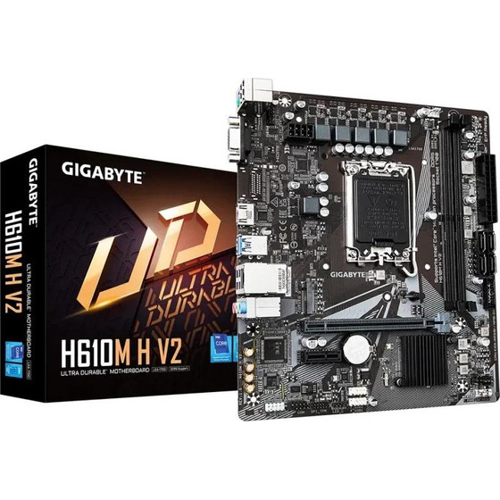 Gigabyte Motherboard H610M H V2, Socket 1700, DDR5, Micro-ATX