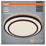 Osram Ceiling Light Led Orbis Berlin 490, 36W, 4700 lm,Light Range hood(3000K), IP20, O49cm, metal/plastic, Black