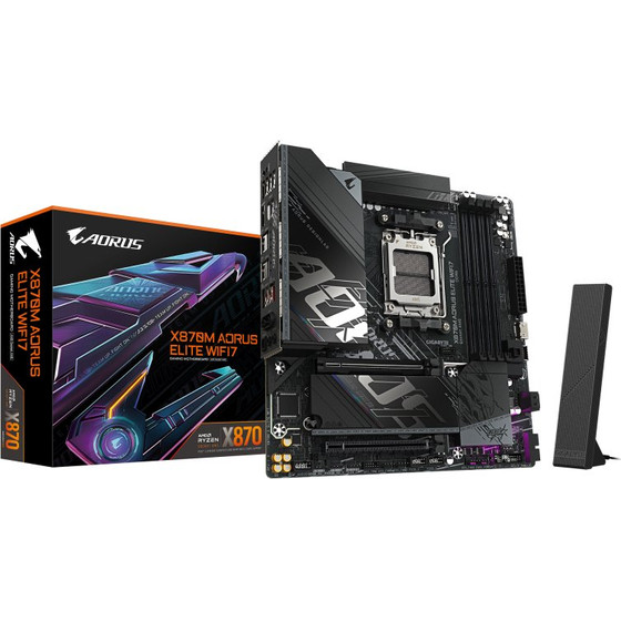 Gigabyte Motherboard X870M Aorus Elite WIFI7, Socket AM5, DDR5, Micro-ATX