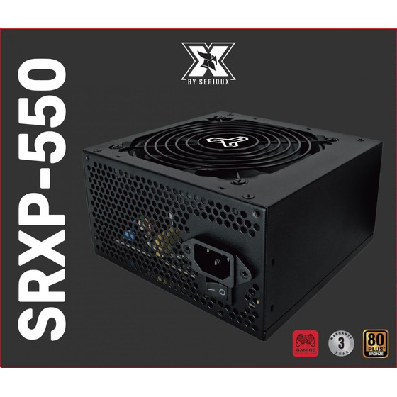 SERIOUX Source Energy 550W, 80+ Bronze, Fan 12cm, ATX Black
