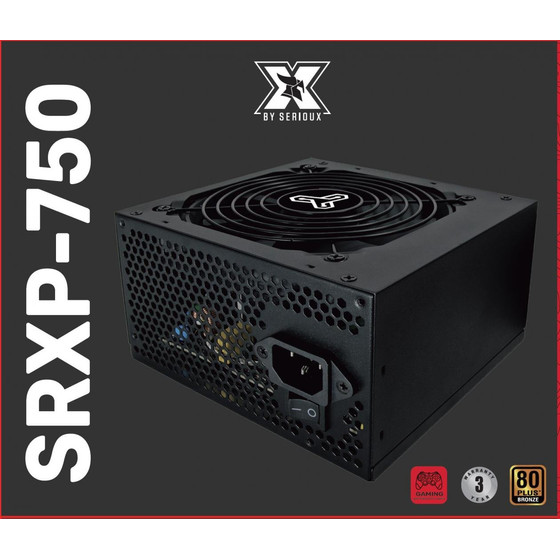 SERIOUX Source Energy 750W, 80+ BRONZE, Fan 12cm, ATX Black