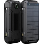 PowerNeed Mobile Device Charger Universal Black Lightning, Solar, Usb Wireless Charging Fast Charging Outdoor - (S20000Q)
