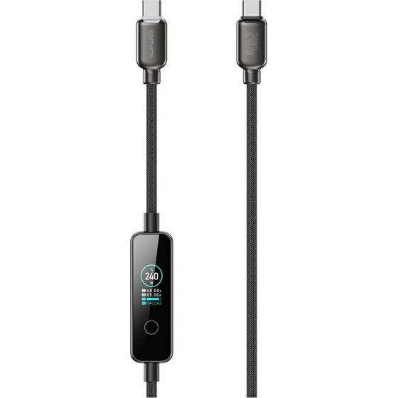 4sMarts Screencord USB-C Cable 240W 1.2 m, Black - (543240)