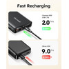 Charmast Powerbank Led 20000mAh 2xUsb Black - (T100)