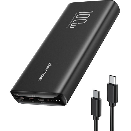 Charmast Powerbank Led 20000mAh 2xUsb Black - (T100)