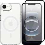 Vivid Set Acrylic Magsafe Clear Case + Full Face Tempered Glass Apple Iphone 17e - (VIVGGS000019)