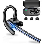 Techsuit - Bluetooth Headset Vocelis Pro (CB4) - Bluetooth 5.1, Hook Design, Noise Cancelling Microphone, 500mAh - Blue