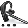 Techsuit - Premium Bluetooth Headset Powertalks (G6) - Dual Mic Noise Cancelling, Bluetooth V5.1, 100H Talk Time - Black