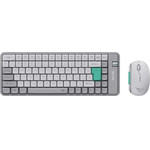 Alcatroz BT5.3/2.4G MULTI-Device Rechargeable Keyboard & Mouse Tetriz Air 300C Winter White - (TETRIZ-AIR300C-WW)