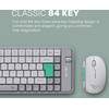 Alcatroz BT5.3/2.4G MULTI-Device Rechargeable Keyboard & Mouse Tetriz Air 300C Winter White - (TETRIZ-AIR300C-WW)