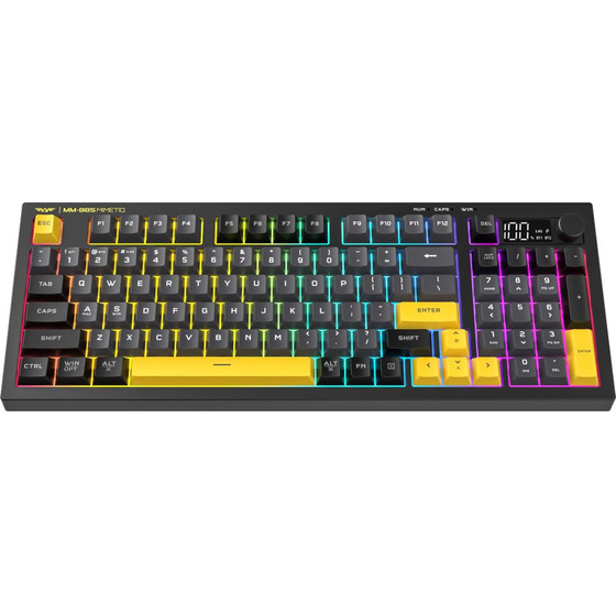 Armaggeddon TRI-Mode Connectivity Gaming Keyboard MM-98S Mimetiq Yellow Jacket - (MM-98S-YJ)