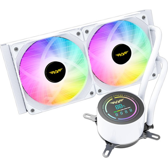 Armaggeddon Unique Dual Cooling Fan 9 Blade Deep Freeze Adv A240 Argb White - (DF-ADV-A240ARGB-W)