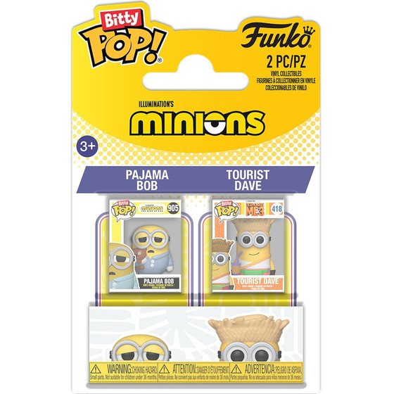 Funko Bitty Pop! 2-pack: Minions - Pajama Bob & Tourist Dave Vinyl Figures