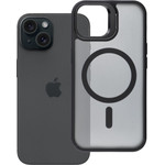 FORCELL Case For Iphone 15 F-Protect Shadow Stand Premium Compatible With Magsafe black