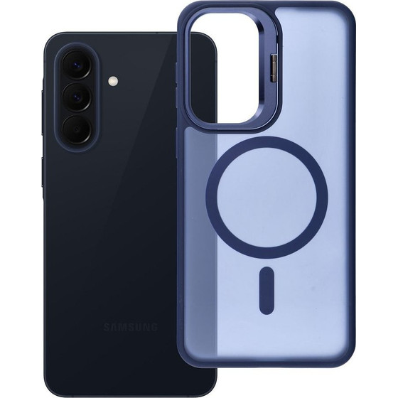 FORCELL Case For Samsung A57 F-Protect Shadow Stand Premium Compatible With Magsafe Navy blue