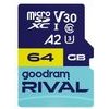 GoodRAM Rival Memory Card Microsd 64GB 100MB/s Class 10 UHS-I V30 A2 With Adapter SD