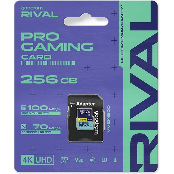 GoodRAM Memory Card Rival M3AA Micro Sdxc 256GB UHS-I U3 V30 100 / 70 MB/s