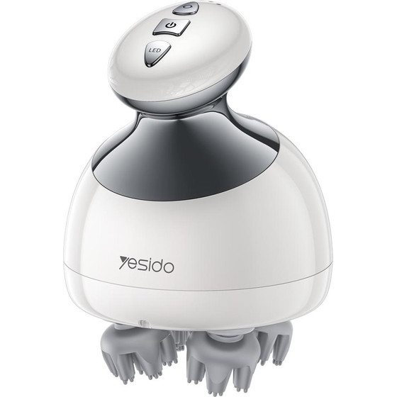 Yesido IPX7 Waterproof Head Massager MG12 White 1200mAh 15-Minute sessions