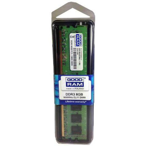GOODRAM U-DIMM ����� ����� (256 X 8) DDR3, 8GB , 1600 MHZ, 12800 - (GR1600D364L11-8)