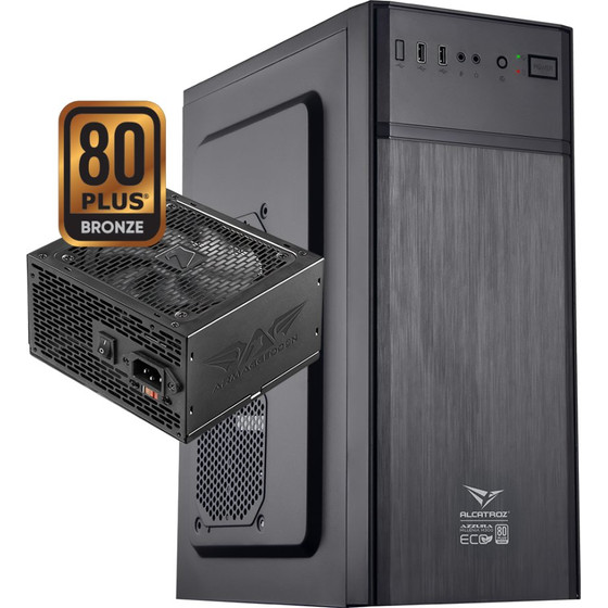 Alcatroz Pc Case With Psu Azzura Millenia Eco M300 Black - (AME-M300-B)