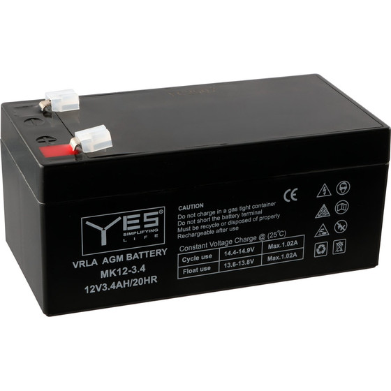 YES ��������� �������� 12V 3.4Ah/20HR (134x67x61) ���������� T1/F1 4,75mm