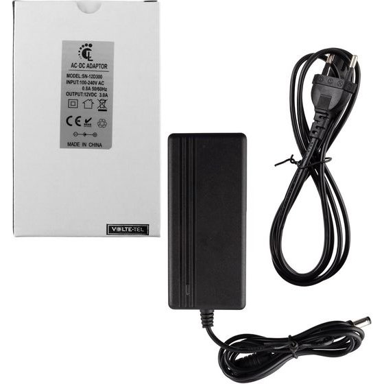 Volte-Tel Universal ����������o Desktop 12V 3A Dc Connector 5,5X2,1mm Me LED - (5205308424038)