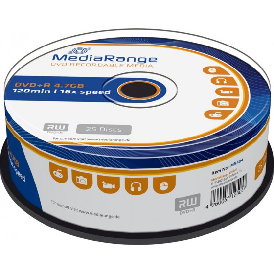 MEDIARANGE DVD + R 4,7 GB 16X CAKE25 - (MR404)
