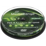 MEDIARANGE DVD-R 4,7 GB 16X CAKE10 - (MR452)