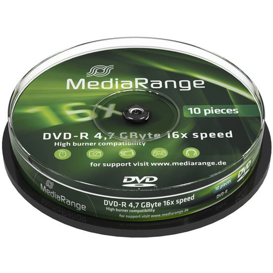 MEDIARANGE DVD-R 4,7 GB 16X CAKE10 - (MR452)