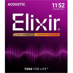 Elixir Strings 11027 Custom Light Nw - Acoustic Guitar Strings (11-52) - (3313211027)