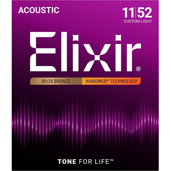 Elixir Strings 11027 Custom Light Nw - Acoustic Guitar Strings (11-52) - (3313211027)
