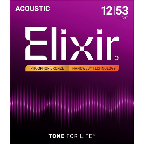 Elixir Strings Elixir 16052 Phosphor Bronze Light Nw - Acoustic Guitar Strings (12-53) - (3313216052)