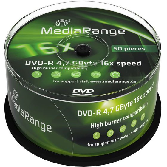 MEDIARANGE DVD-R 4,7 GB 16X CAKE50 - (MR444)