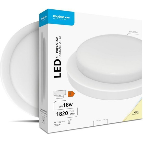 Modee Led ��������� ������ 18W 4000K IP65 ����� Erp - (ML-BH4000K18WR-W)