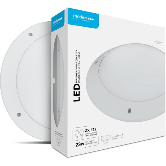 Modee Led ��������� ������ 2xE27 20W IP65 ����� - (ML-BH2E27)