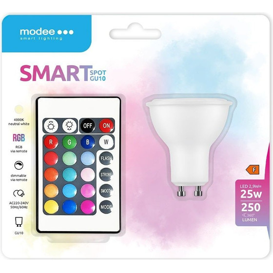 Modee Smart ��������� Led GU10 �� ������� Rgb ��� ��������������� 2.9W 4000K - (MSL-GU10PRGB4000K2,9W)