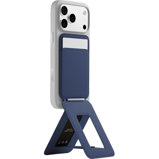 Moft Movas Snap Tripod Magsafe Magnetic Wallet And Phone Stand In Navy Blue - (MS027W-1-ME-NVBU)
