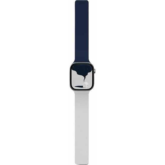 Moft Snap Duo Strap For Apple Watch 1-5/6/7/8/9/10/11/SE/Se 2/Se 3 (38/40/41/42 mm) Navy blue/Misty - (MD025-1-42-NYBUMCGY)