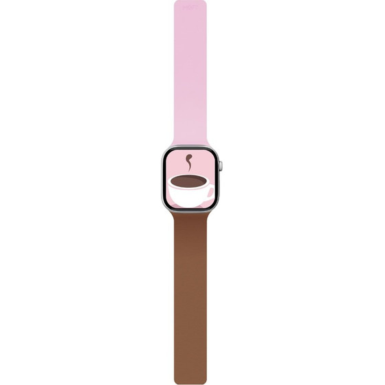 Moft Snap Duo Strap For Apple Watch 1-5/6/7/8/9/10/11/SE/Se 2/Se 3 (38/40/41/42 mm) pink/Brown - (MD025-1-42-LTPKBE)