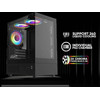 Armaggeddon MICRO-Atx Gaming Case With 3X Chroma Built In Fans Aquaron Duplex 2 Chroma Black - (AQUARON-D2CHR-B)