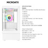 Armaggeddon MICRO-Atx Gaming Case With 3X Chroma Built In Fans Aquaron Duplex 2 Chroma White - (AQUARON-D2CHR-W)